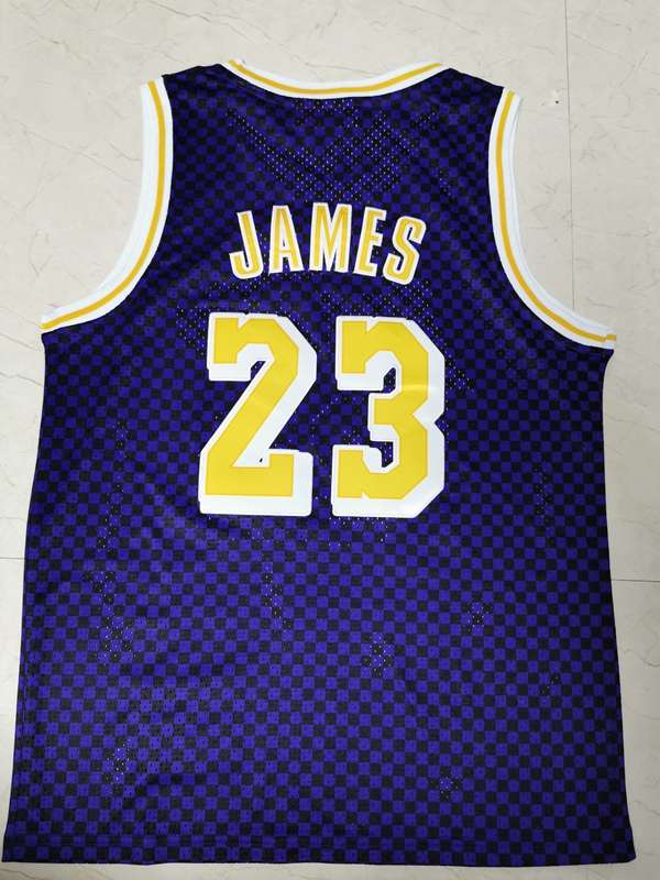 Los Angeles Lakers JAMES #23 Purple Classics Basketball Jersey (Stitched)