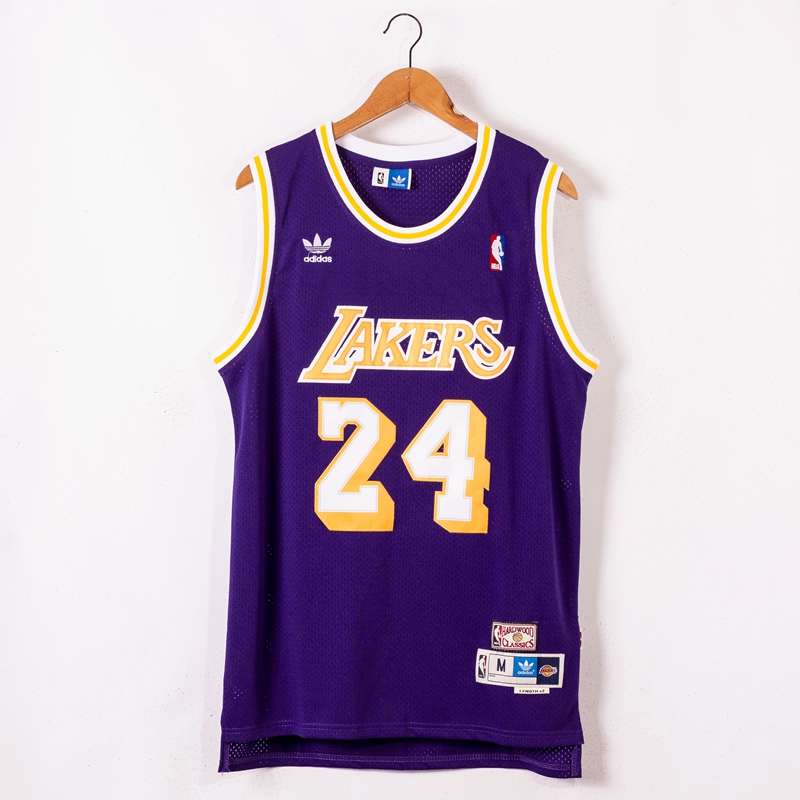 Los Angeles Lakers BRYANT #24 Purple Classics Basketball Jersey 2 (Stitched)