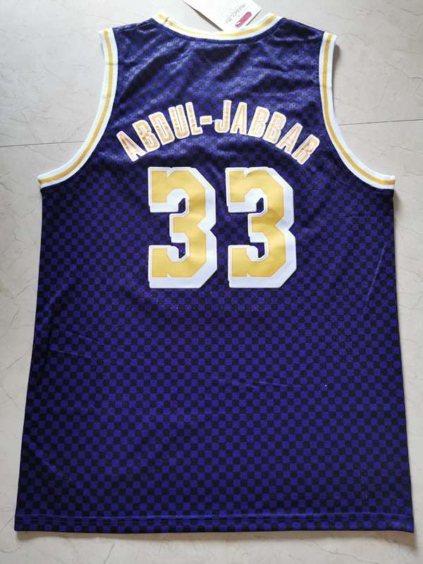 Los Angeles Lakers ABDUL-JABBAR #33 Purple Classics Basketball Jersey (Stitched)