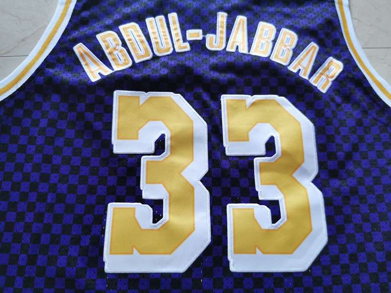 Los Angeles Lakers ABDUL-JABBAR #33 Purple Classics Basketball Jersey (Stitched)