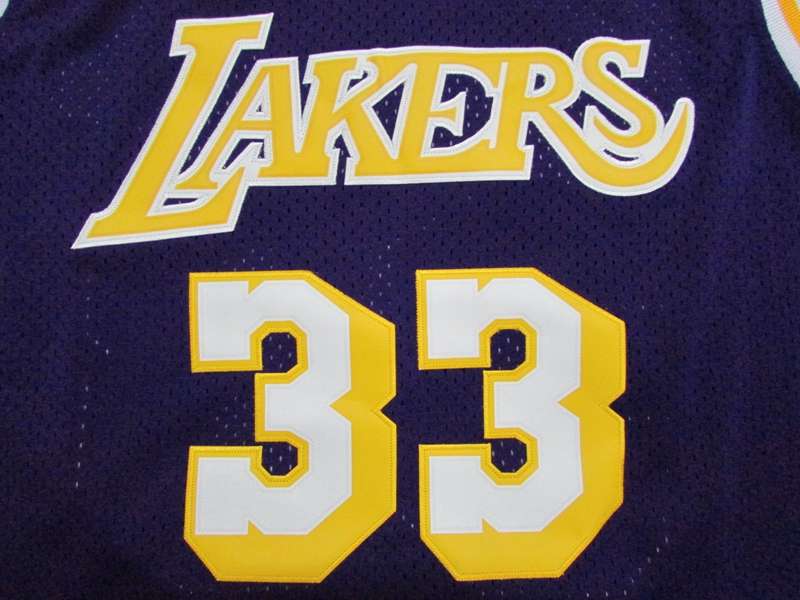 Los Angeles Lakers ABDUL-JABBAR #33 Purple Classics Basketball Jersey 2 (Stitched)