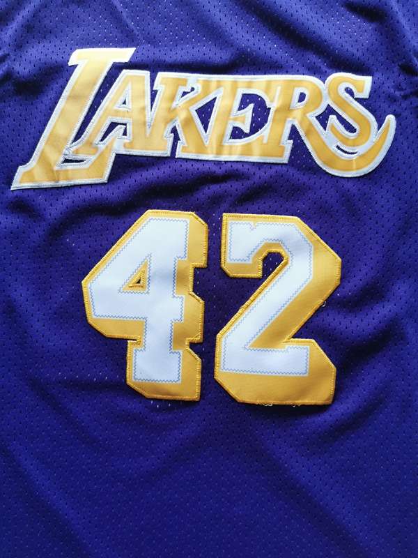 Los Angeles Lakers WORTHY #42 Purple Classics Basketball Jersey (Stitched)