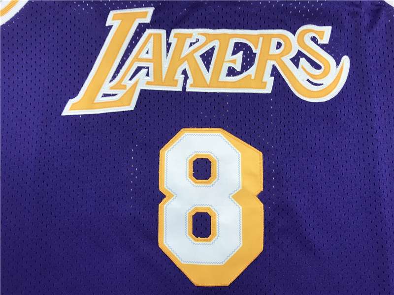 Los Angeles Lakers BRYANT #8 Purple Classics Basketball Jersey (Stitched)