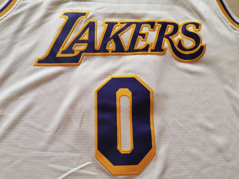 Los Angeles Lakers KUZMA #0 White Classics Basketball Jersey (Stitched)