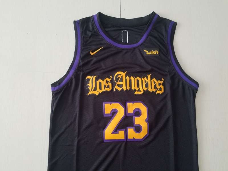 Los Angeles Lakers JAMES #23 Black Basketball Jersey (Stitched)