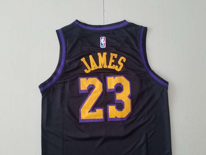 Los Angeles Lakers JAMES #23 Black Basketball Jersey (Stitched)