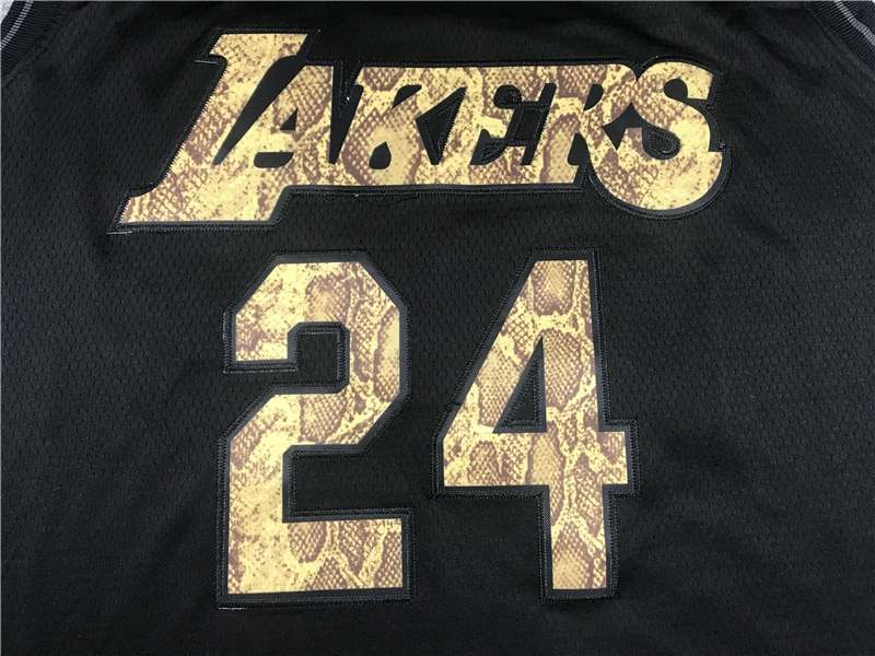 Los Angeles Lakers BRYANT #24 Black Basketball Jersey 4 (Stitched)