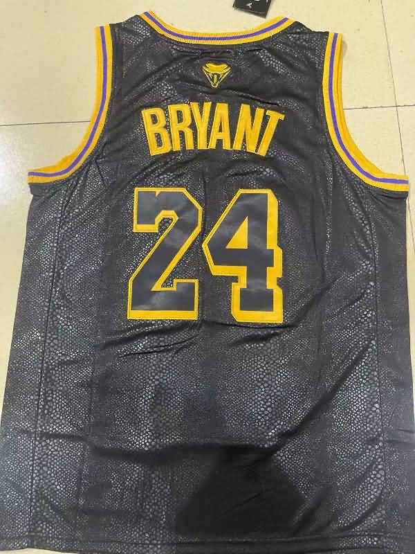 Los Angeles Lakers BRYANT #24 Black Basketball Jersey 05 (Stitched)