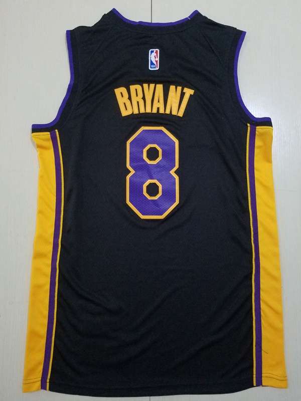 Los Angeles Lakers BRYANT #8 Black Basketball Jersey (Stitched)