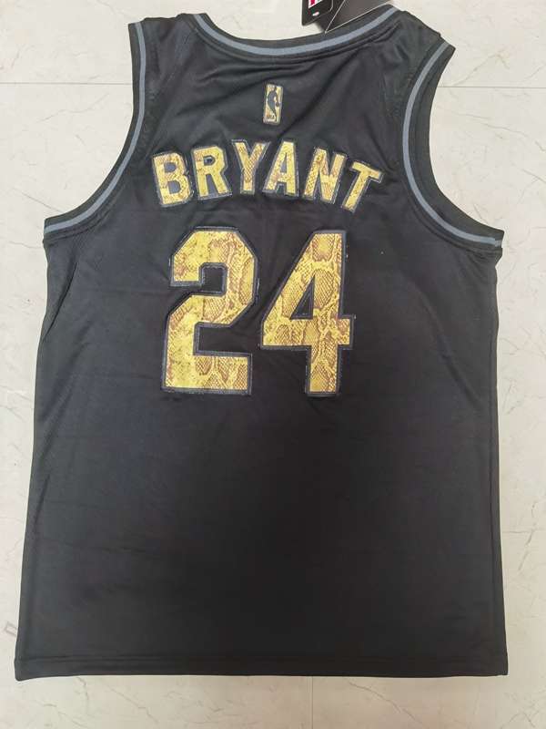 Los Angeles Lakers BRYANT #8 #24 Black Basketball Jersey (Stitched)