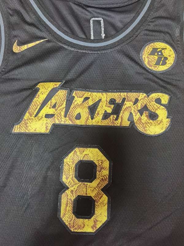 Los Angeles Lakers BRYANT #8 #24 Black Basketball Jersey (Stitched)