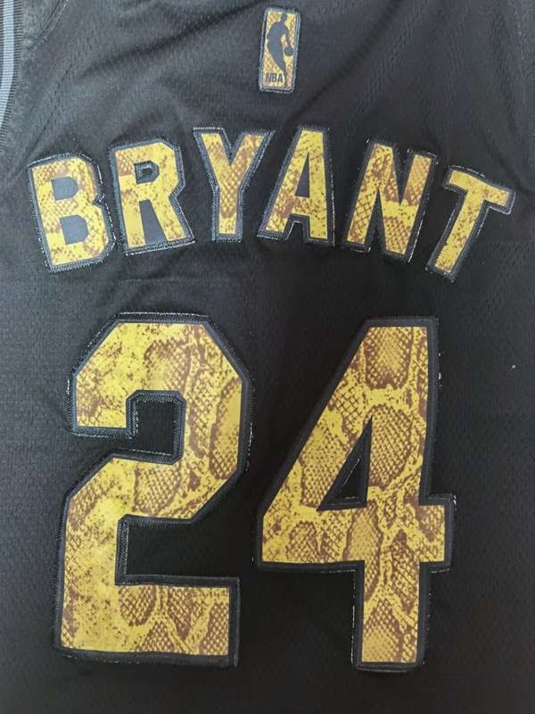 Los Angeles Lakers BRYANT #8 #24 Black Basketball Jersey (Stitched)