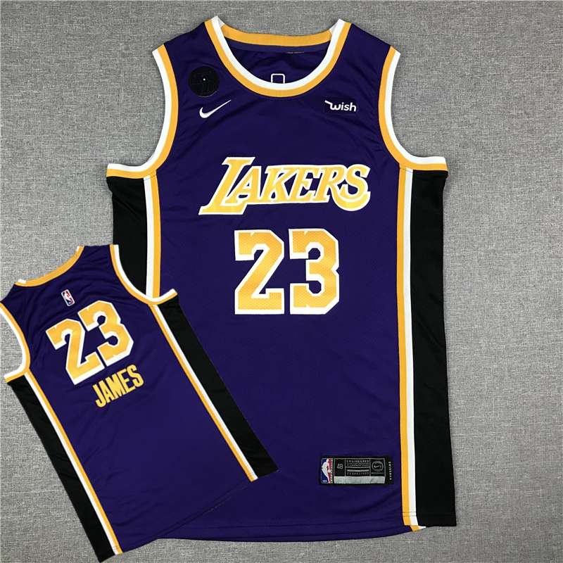 Los Angeles Lakers JAMES #23 Purple Basketball Jersey 4 (Stitched)