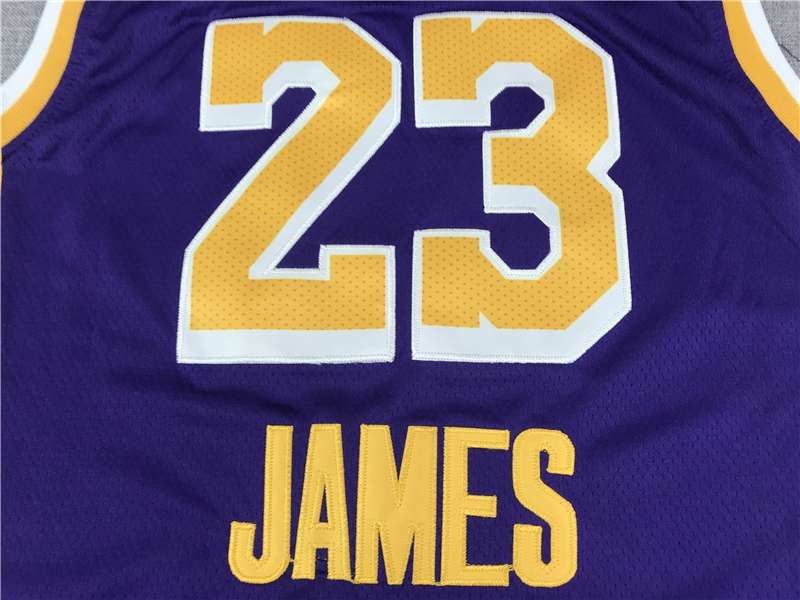 Los Angeles Lakers JAMES #23 Purple Basketball Jersey 4 (Stitched)