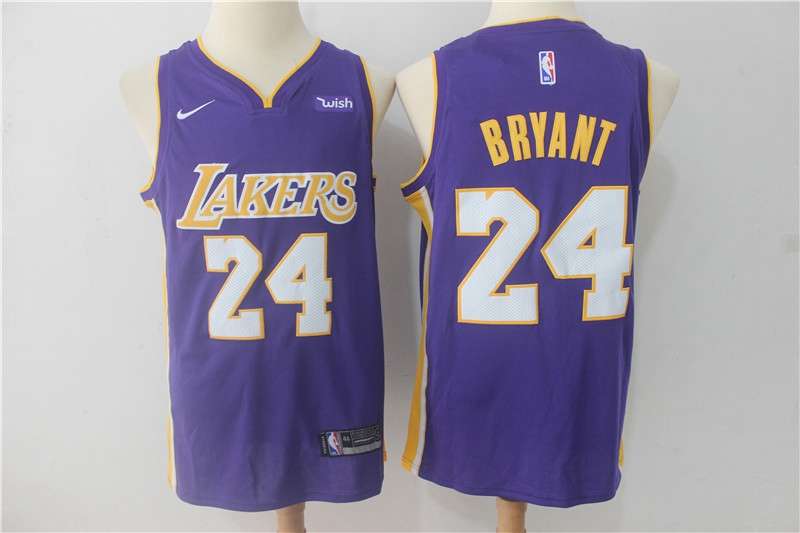 Los Angeles Lakers BRYANT #24 Purple Basketball Jersey (Stitched) 02