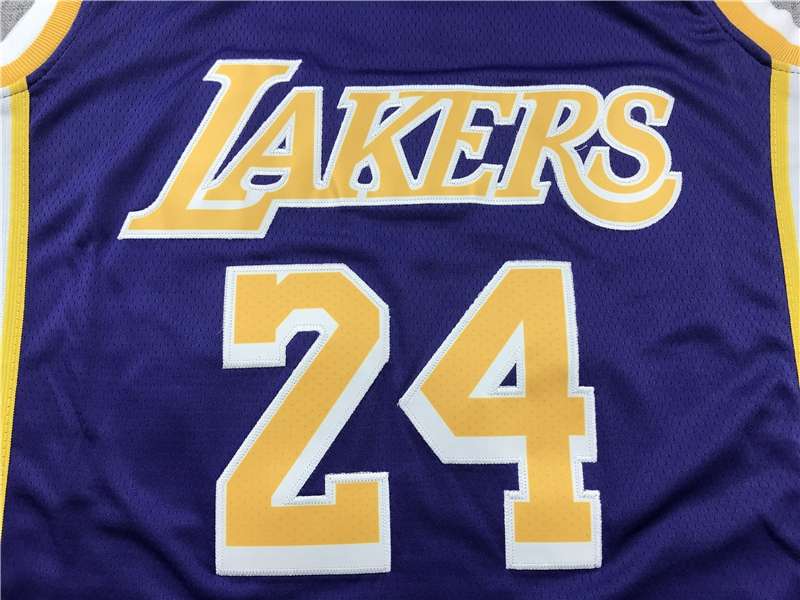 Los Angeles Lakers BRYANT #24 Purple Basketball Jersey (Stitched) 03