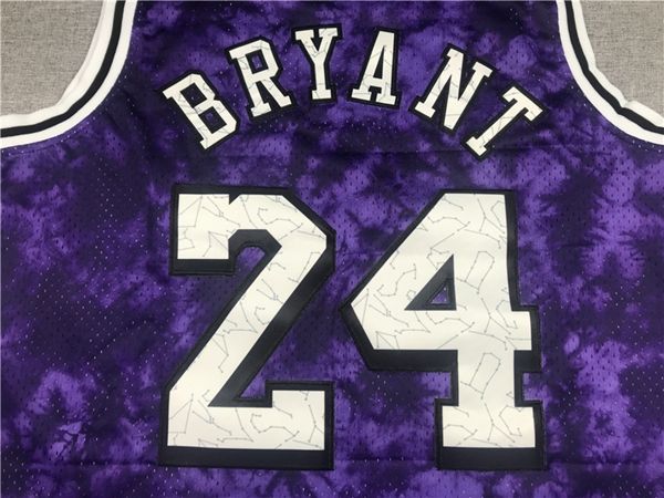 Los Angeles Lakers BRYANT #24 Purple Basketball Jersey (Stitched) 06