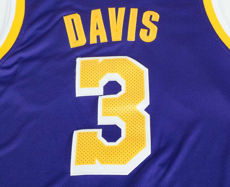 Los Angeles Lakers DAVIS #3 Purple Basketball Jersey (Stitched)