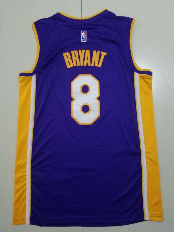 Los Angeles Lakers BRYANT #8 Purple Basketball Jersey 3 (Stitched)