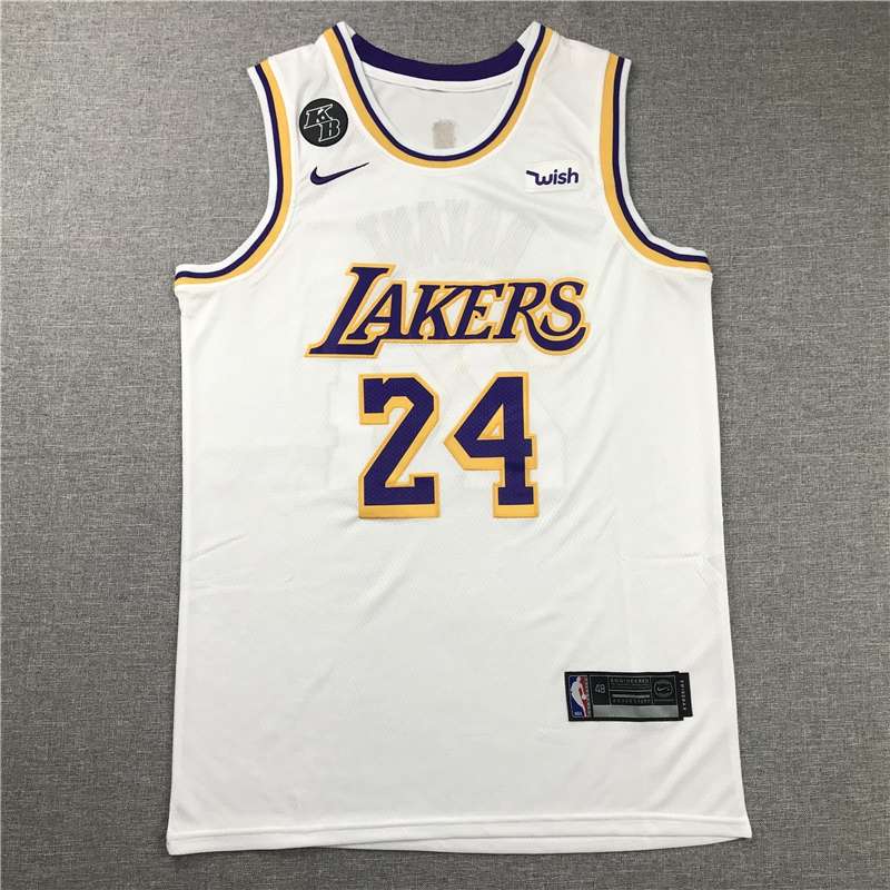 Los Angeles Lakers BRYANT #24 White Basketball Jersey 2 (Stitched)