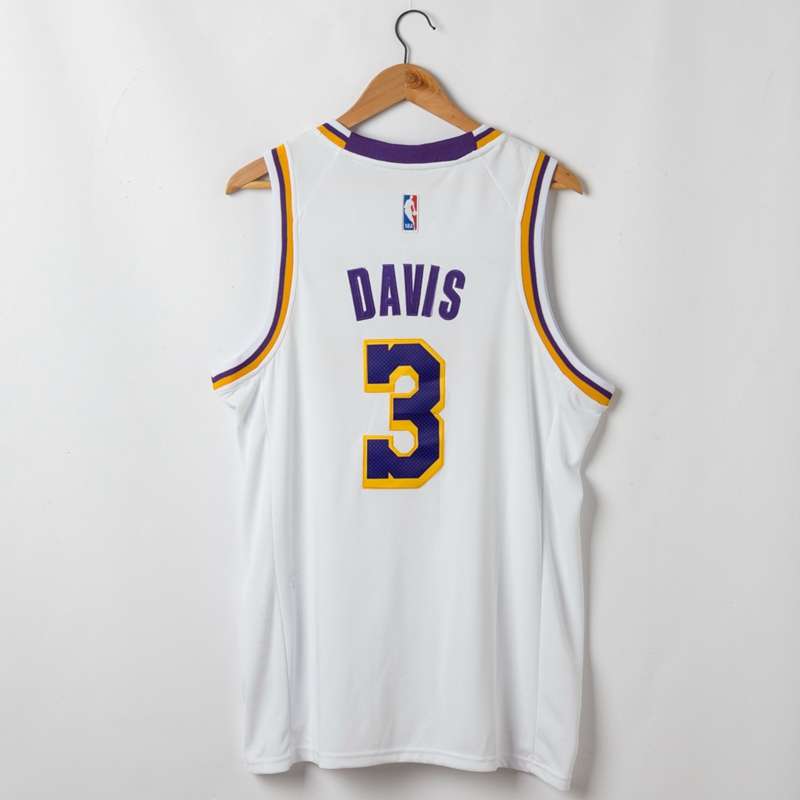 Los Angeles Lakers DAVIS #3 White Basketball Jersey (Stitched)