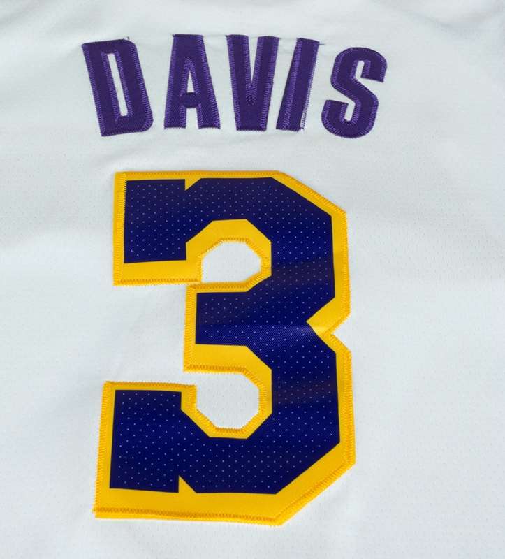 Los Angeles Lakers DAVIS #3 White Basketball Jersey (Stitched)