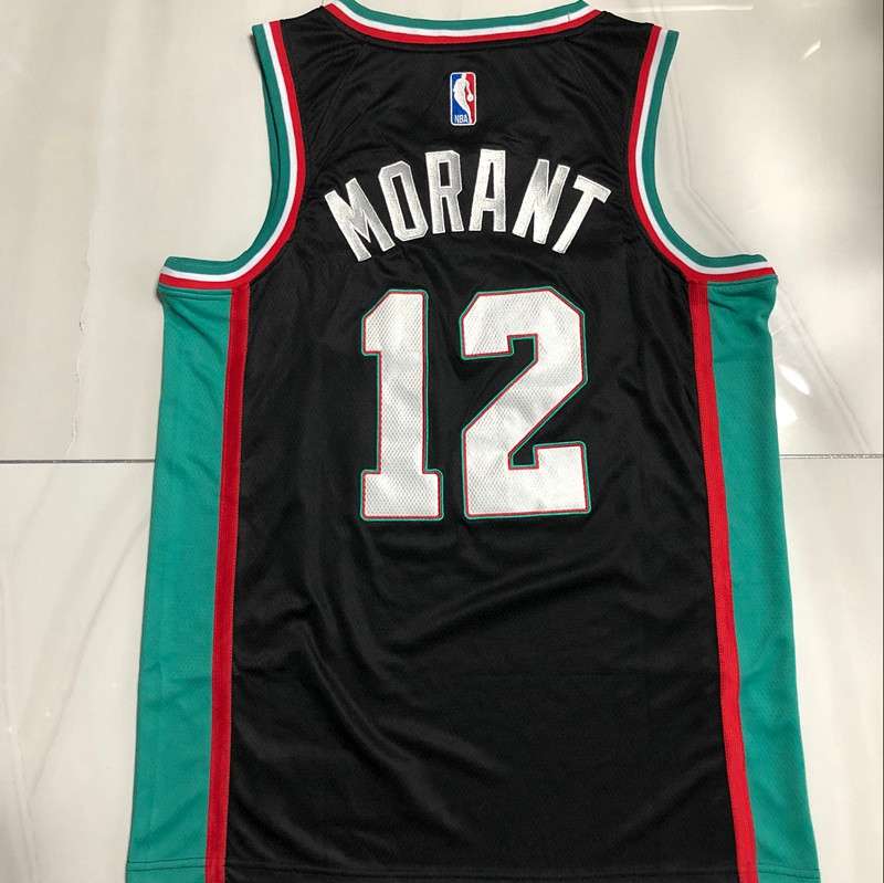 20/21 Memphis Grizzlies MORANT #12 Black Basketball Jersey (Closely Stitched)