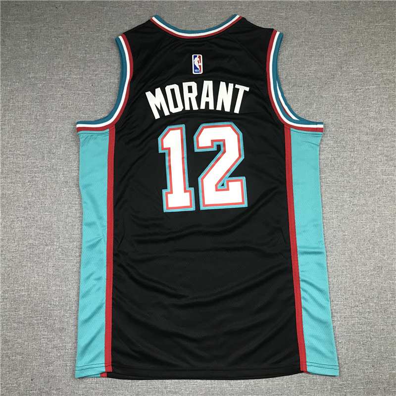 20/21 Memphis Grizzlies MORANT #12 Black Basketball Jersey (Stitched)