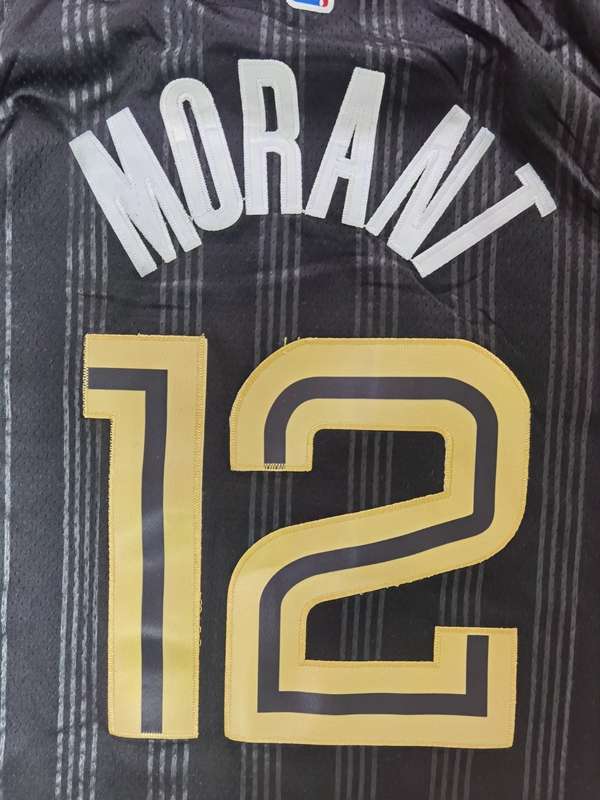 20/21 Memphis Grizzlies MORANT #12 Black City Basketball Jersey (Stitched)