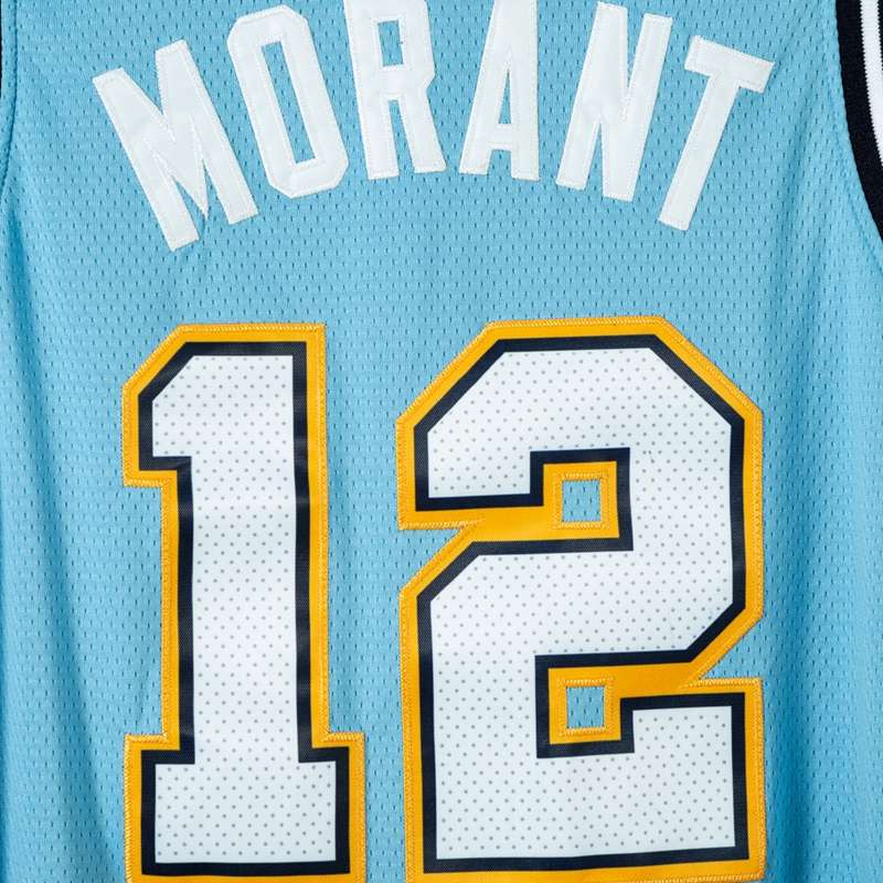 20/21 Memphis Grizzlies MORANT #12 Blue City Basketball Jersey (Stitched)