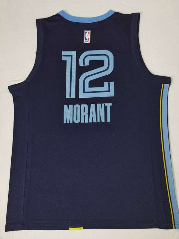 2020 Memphis Grizzlies MORANT #12 Dark Blue Basketball Jersey (Stitched)