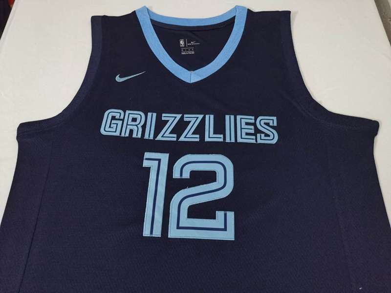 2020 Memphis Grizzlies MORANT #12 Dark Blue Basketball Jersey (Stitched)