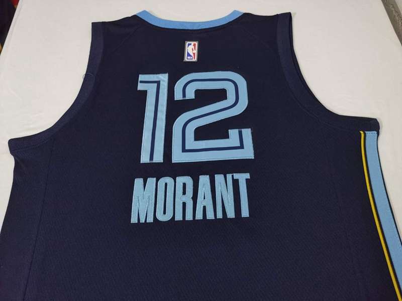 2020 Memphis Grizzlies MORANT #12 Dark Blue Basketball Jersey (Stitched)