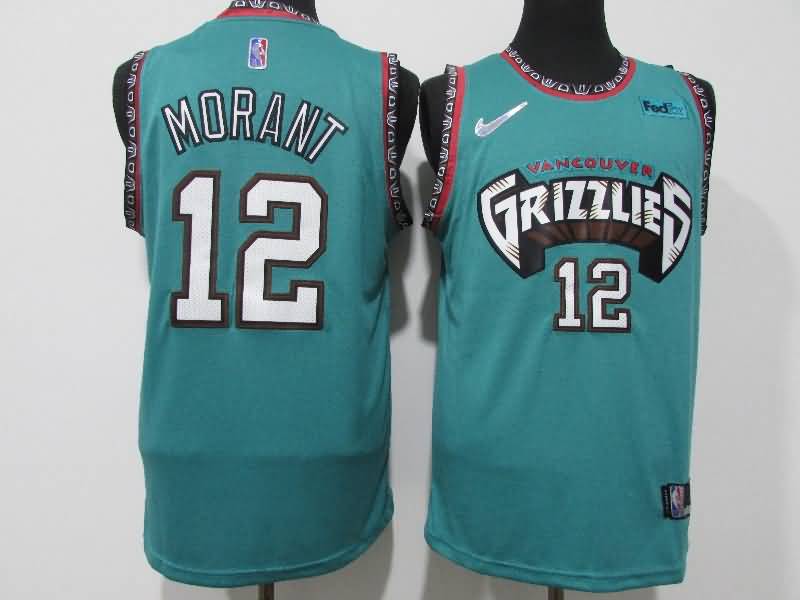 21/22 Memphis Grizzlies MORANT #13 Green Basketball Jersey (Stitched)