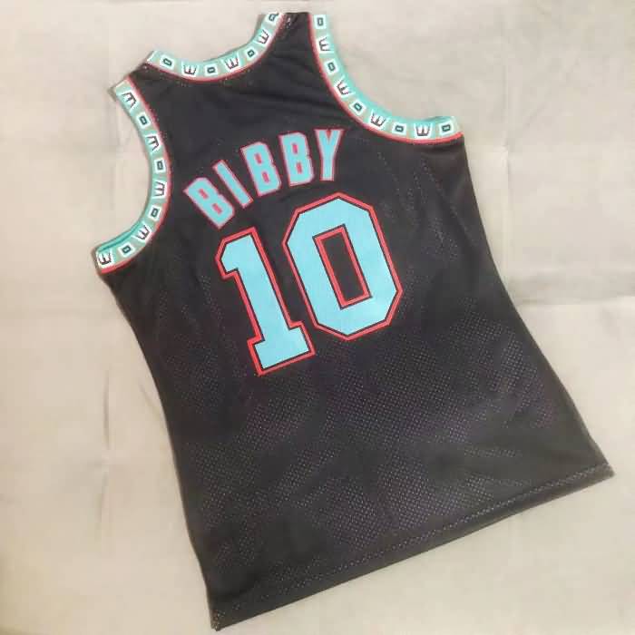 1998/99 Memphis Grizzlies BIBBY #10 Black Classics Basketball Jersey (Closely Stitched)