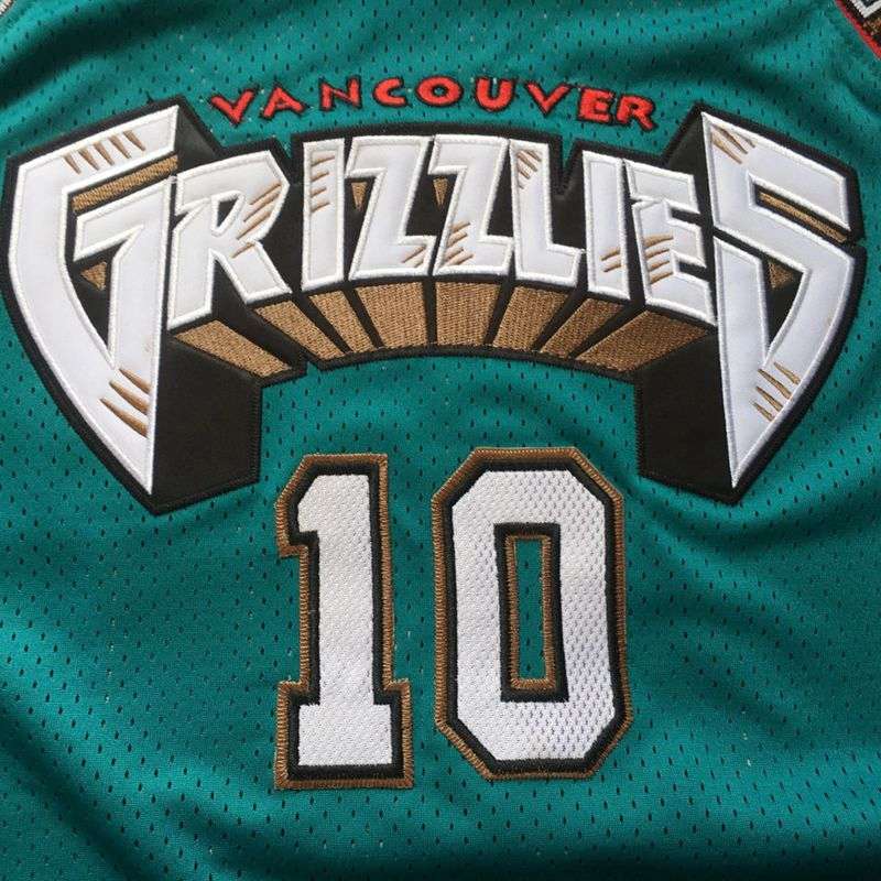 1998/99 Memphis Grizzlies BIBBY #10 Green Classics Basketball Jersey (Closely Stitched)