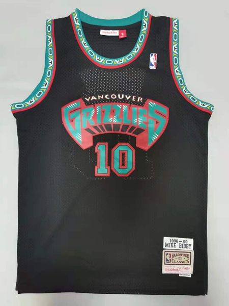 1998/99 Memphis Grizzlies BIBBY #10 Black Classics Basketball Jersey (Stitched)