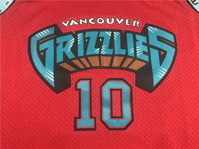 1998/99 Memphis Grizzlies BIBBY #10 Red Classics Basketball Jersey (Stitched)