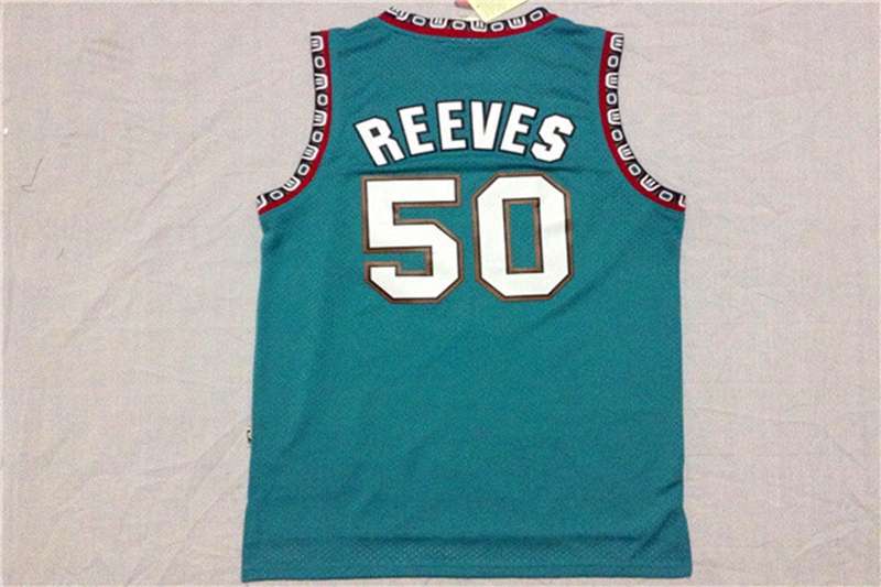 Memphis Grizzlies REEVES #50 Green Classics Basketball Jersey (Stitched)