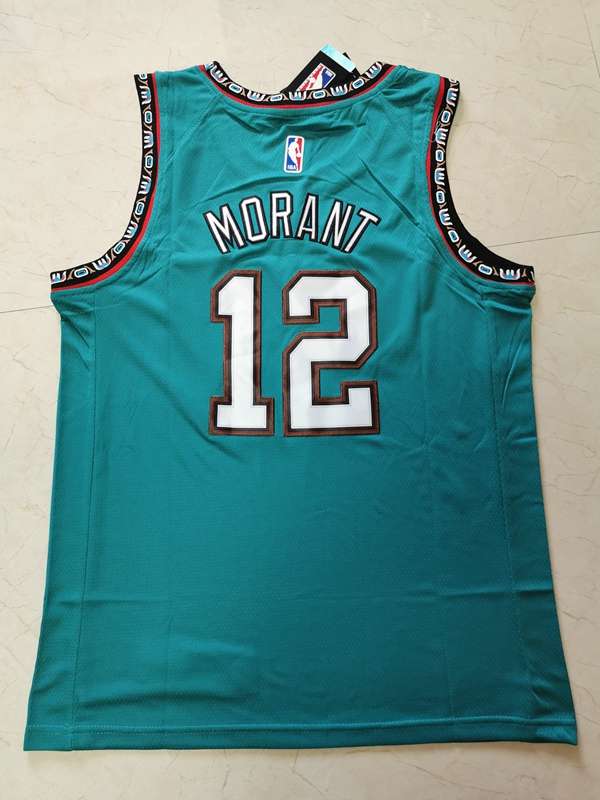 Memphis Grizzlies MORANT #12 Green Basketball Jersey (Stitched)