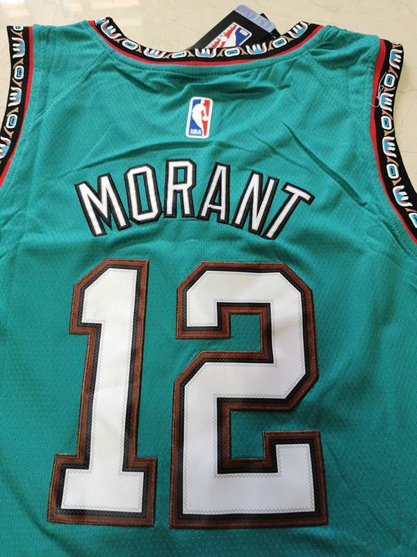 Memphis Grizzlies MORANT #12 Green Basketball Jersey (Stitched)