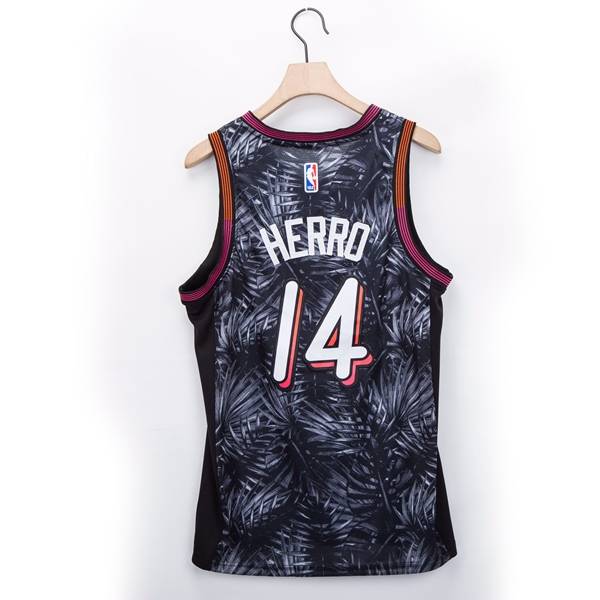 20/21 Miami Heat HERRO #14 Black AJ Basketball Jersey (Stitched)