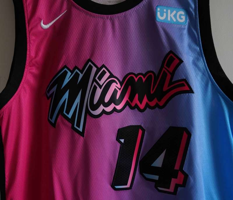 20/21 Miami Heat HERRO #14 Pink Blue City Basketball Jersey (Stitched)