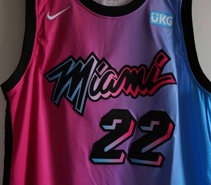 20/21 Miami Heat BUTLER #22 Pink Blue City Basketball Jersey (Stitched)