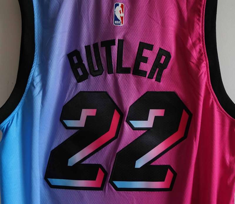 20/21 Miami Heat BUTLER #22 Pink Blue City Basketball Jersey (Stitched)