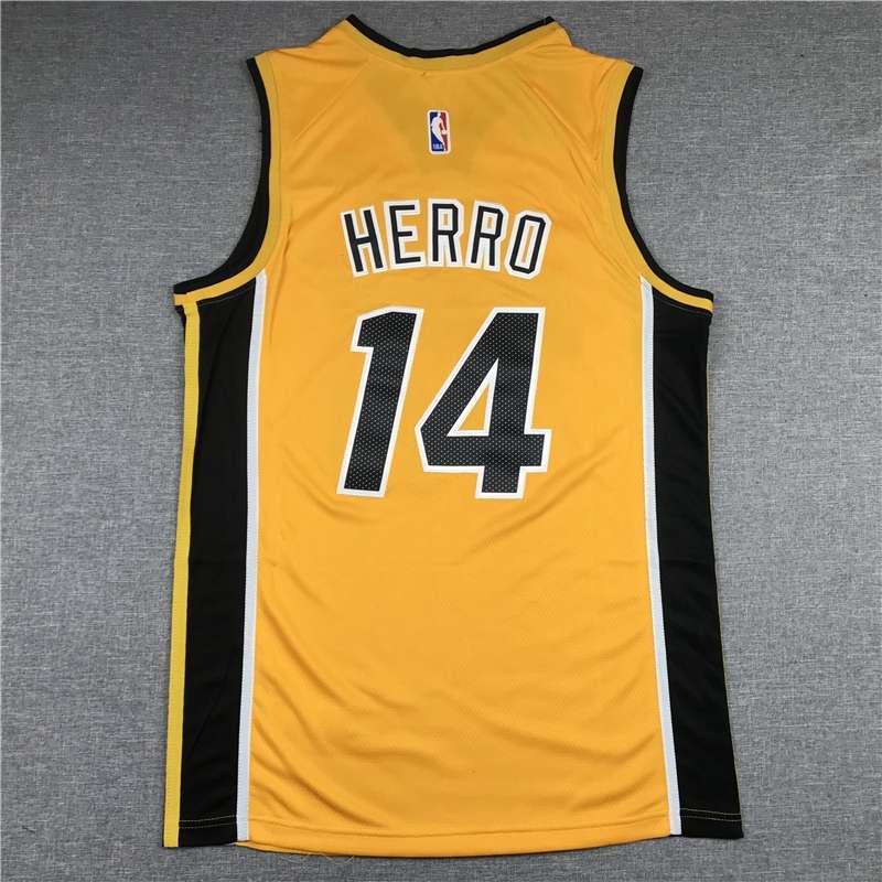 20/21 Miami Heat HERRO #14 Yellow Basketball Jersey (Stitched)