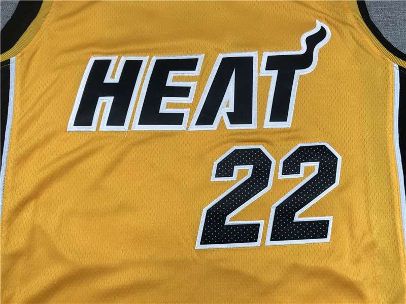 20/21 Miami Heat BUTLER #22 Yellow Basketball Jersey (Stitched)