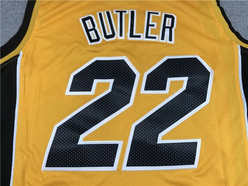 20/21 Miami Heat BUTLER #22 Yellow Basketball Jersey (Stitched)