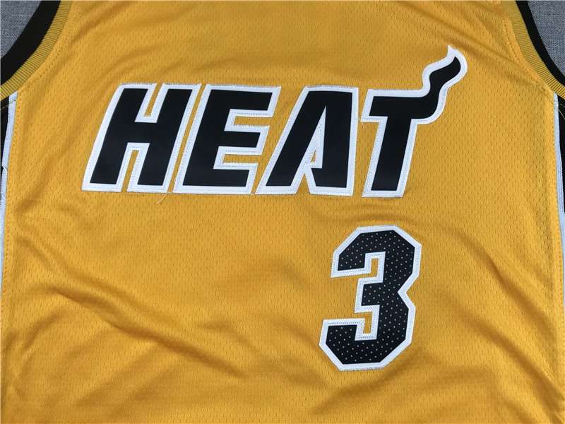 20/21 Miami Heat WADE #3 Yellow Basketball Jersey (Stitched)