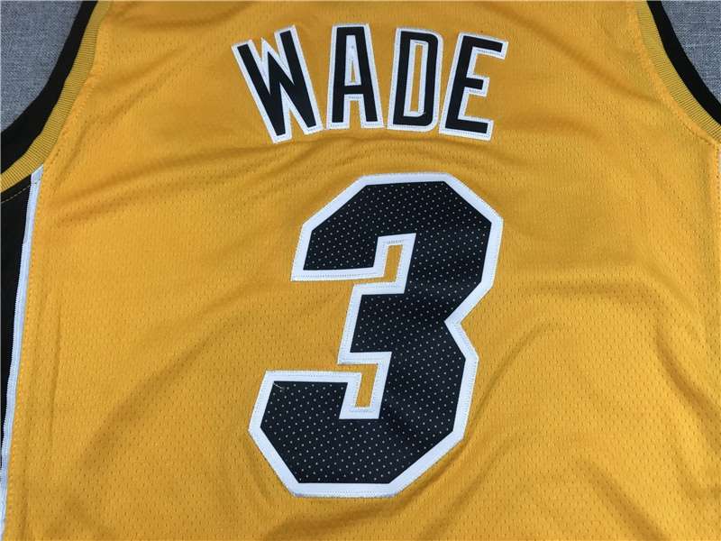 20/21 Miami Heat WADE #3 Yellow Basketball Jersey (Stitched)